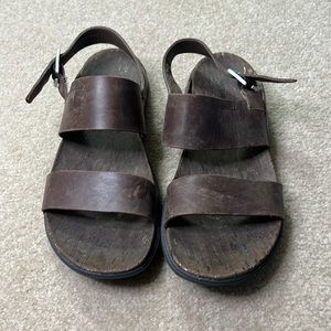 Merrell 8.5 leather sandals- dark brown